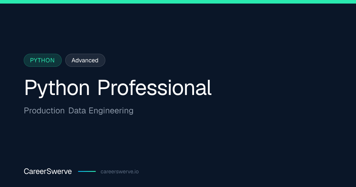 Python Professional — Production Data Engineering | CareerSwerve